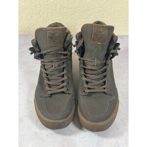 Supra Vaider Shoes Mens Size 10 Brown High Top Skate Sneakers 08043-262-M